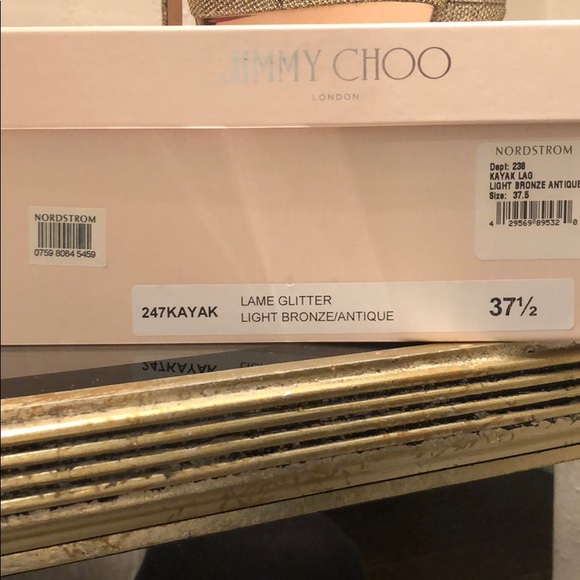 Jimmy Choo Gold Sandals - Picture 3 of 3